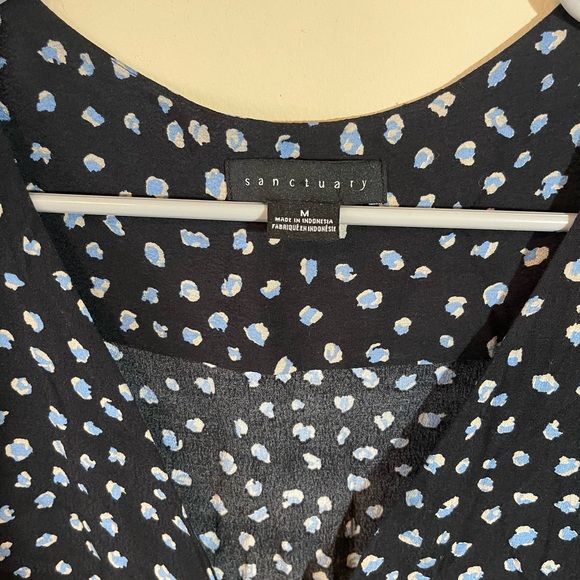 Sanctuary blue top with loophole front opening - Picture 6 of 9